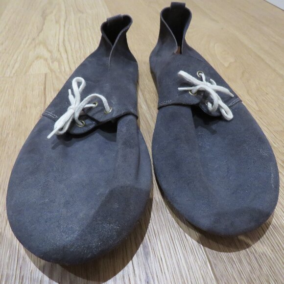 ZUZII FOOTWEAR Oxford Lace Up Barefoot Minimalist Shoes Carbon Dark Gray Suede - Picture 2 of 13